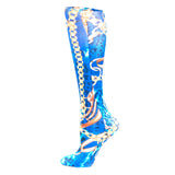 Celeste Stein Womens 15-20 mmHg Compression Sock-Queen-Blue Wild Link
