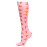 Celeste Stein Womens 15-20 mmHg Compression Sock-Queen-Foxes