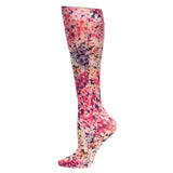 Celeste Stein Womens 15-20 mmHg Compression Sock-Queen-Wall of Flowers