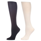 Celeste Stein 15-20 mmHg Compression Sock-Queen-Black/White (2 Pack)