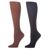 Celeste Stein 15-20 mmHg Compression Sock-Queen-Brown/Black (2 Pack)