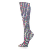 Celeste Stein 20-30 mmHg Compression Sock-Queen-Heartstrings Black