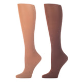 Celeste Stein 20-30 mmHg Compression Sock-Queen-Nude Brown (2 Pack)
