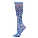 Celeste Stein Womens Compression Sock-Denim Dotty