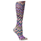 Celeste Stein Womens Compression Sock-Blue Fleur Missoni