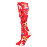 Celeste Stein Womens Compression Sock-Vintage Hearts