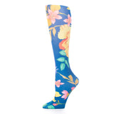 Celeste Stein Womens Compression Sock-Navy Paradise