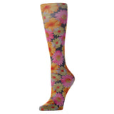 Celeste Stein Womens Compression Sock-Daisies