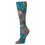 Celeste Stein Womens Compression Sock-Paisley Dance