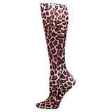 Celeste Stein Womens Compression Sock-Hairy Leopard