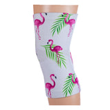 Celeste Stein Womens Light/Moderate Knee Support-White Flamingos