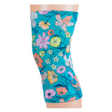 Celeste Stein Womens Light/Moderate Knee Support-Turquoise Lillies