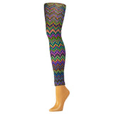 Celeste Stein Womens Leggings-Blue Fleur Missoni