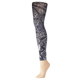 Celeste Stein Womens Leggings-Black Paisley Fountain