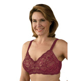 Classique 779 Post Mastectomy Fashion Bra-Burgundy/Skin-34A