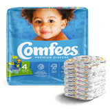 Comfees CMF-4 Disposable Baby Diapers-Size 4-124/Case