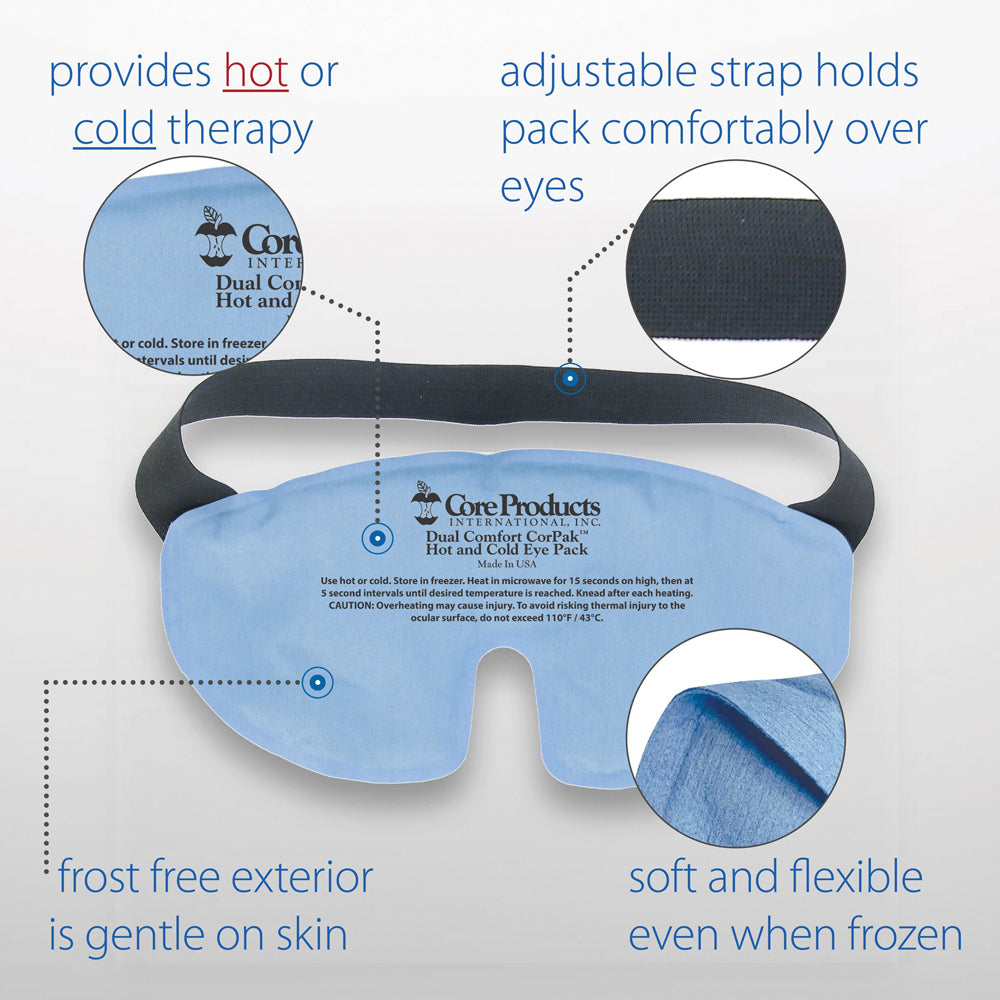 Core Products 557 Dual Comfort Corpak Hot and Cold Therapy-Eye Mask Compress