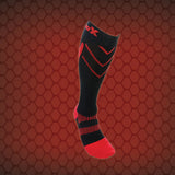CSX X200 Athletic Compression Sock-15-20 mmHg-Red/Black-Large