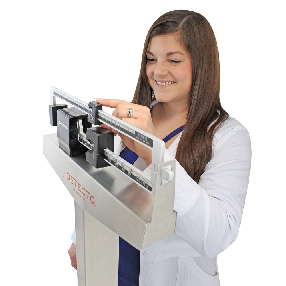 Detecto 339S Eye Level Physician Mechanical Beam Scale-Stainless Steel ...
