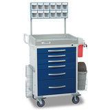 Detecto RC333369BLU-L Loaded Rescue Anesthesiology Cart-6 Blue Drawers