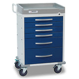 Detecto RC333369BLU Rescue Anesthesiology Medical Cart-6 Blue Drawers