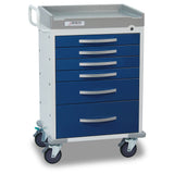 Detecto RC333369BLU Rescue Anesthesiology Medical Cart-6 Blue Drawers