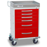 Detecto RC333369RED Rescue Series ER Medical Cart-6 Red Drawers