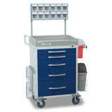 Detecto RC33669BLU-L Loaded Rescue Anesthesiology Cart-5 Blue Drawers