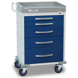 Detecto RC33669BLU Rescue Anesthesiology Medical Cart-5 Blue Drawers