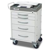 Detecto RC33669WHT Rescue General Purpose Cart-5 White Drawers