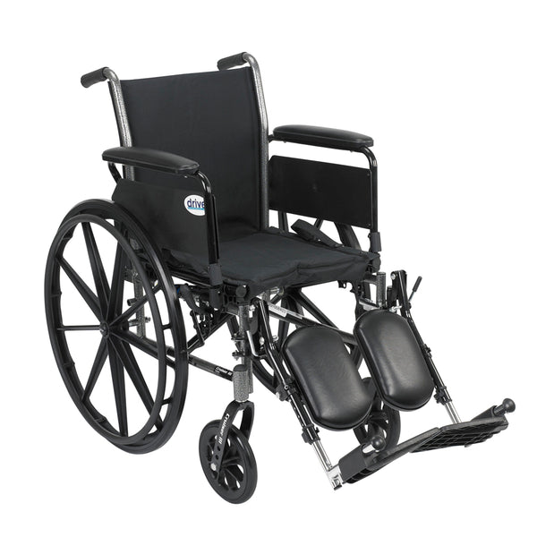 Drive K318 Cruiser III Wheelchair-Full Arms-Elevating Leg Rests-18 ...