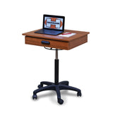 Hausmann 9210 Mobile Computer Workstation-Natural Oak