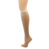 Mobius Wellness 15-20 mmHg Ladies Sheer Light Weight Knee High-Nude-Large