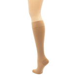 Mobius Wellness 20-30 mmHg Microfiber Knee High Soft Top Stockings-Beige-Large