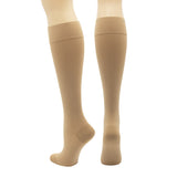 Mobius Wellness 20-30 mmHg Microfiber Knee High Soft Top Stockings-Beige-Large