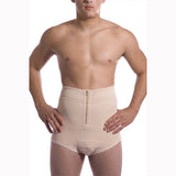 Isavela MG01 Abdominal Brief with Front Center Zipper-3XL-Beige