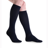 Jobst 7884414 Knee High Closed Toe Travel Sock-15-20 mmHg-Black-Size 1