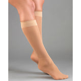 Activa H1301 Ultra Sheer Knee High Socks-9-12 mmHg-Sun Tan-A