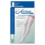 Activa H5211 Anti Emb Thigh High CT Socks-18 mmHg-Inspection WHT-Small