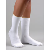 Jobst H6111 Pressure Lite Light Energizing Diabetic Crew Socks-WHT-SM