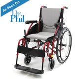 Karman S-Ergo 115 Lightweight Ergonomic Wheelchair-18" Seat-Red