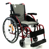 Karman S-Ergo 125 Wheelchair w/ Flip-Back Armrest-16" Seat-Red