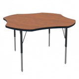 48" Premier Clover Tabletop-Gray Neubla Top w/ Navy Edges & Adjustable Legs