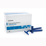 McKesson 16-RZ50 Medi-Pak Twin Blade Disposable Razor-100/Case