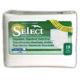 Select 2607 Disposable Absorbant Underwear-Extra Large-56/Case