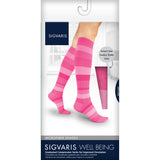 SIGVARIS 143C Womens Microfiber Shades Calf High-Size A-Purple Argyle