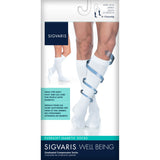 SIGVARIS 160C Eversoft Diabetic Calf High Socks-8-15 mmHg-Medium-White