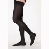 SIGVARIS 232NLSM99 20-30 mmHg Cotton Thigh Highs-Large-Short-Black