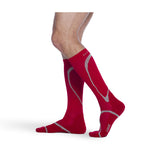 SIGVARIS 412C Traverse Calf High Socks-20-30 mmHg-Medium-Red