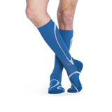 SIGVARIS 412C Traverse Calf High Socks-20-30 mmHg-Small-Steel Blue